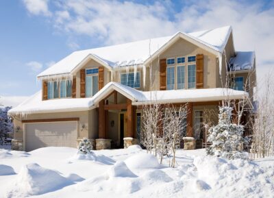 residential home during winter